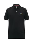 Paul Smith - Paint Splatter Cotton-jersey Polo Shirt - Mens - Black