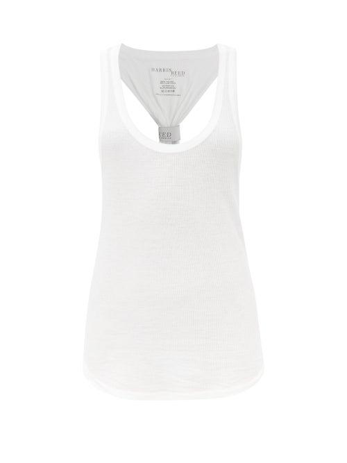 Harris Reed - Racer-back Ribbed-jersey Tank - Womens - White