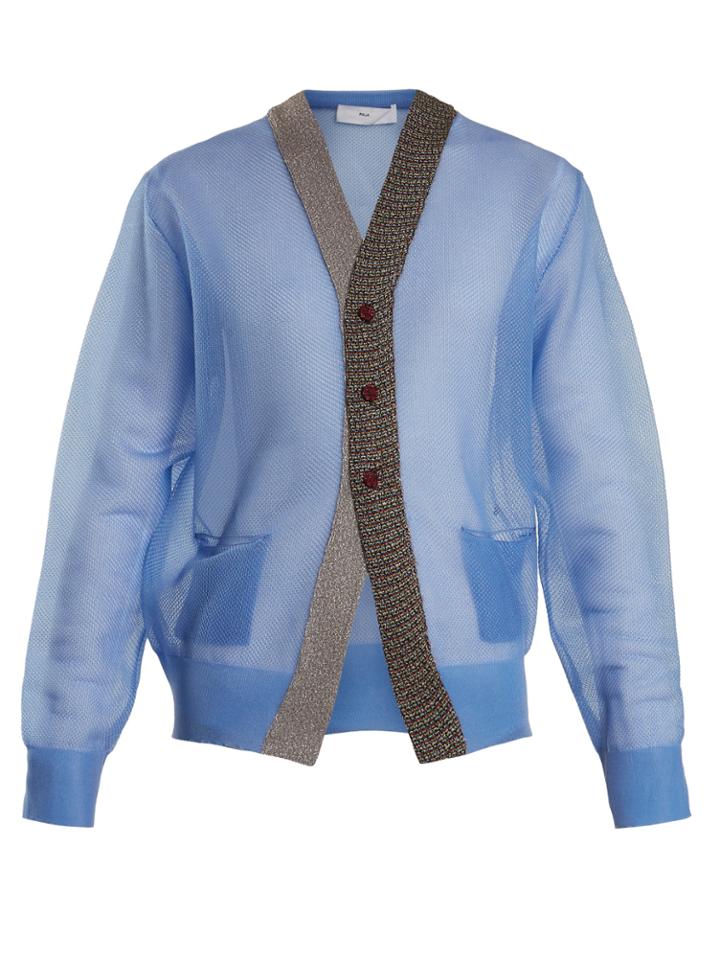 Toga Contrast-trim Sheer Cardigan