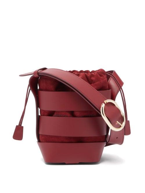 Matchesfashion.com Paco Rabanne - Burgundy Cage Bucket Bag - Womens - Burgundy
