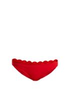 Matchesfashion.com Marysia - Santa Barbara Scallop Edged Bikini Briefs - Womens - Red