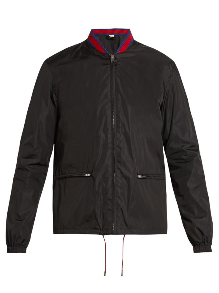 Gucci Snake-print Lightweight Bomber Jacket