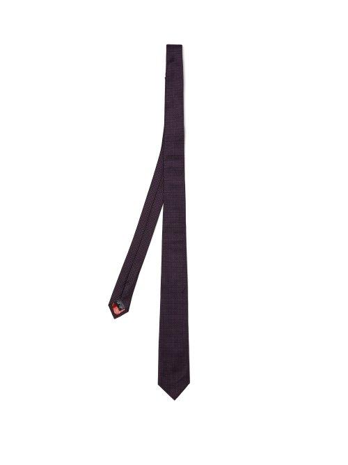 Matchesfashion.com Paul Smith - Pin Dot Silk Jacquard Tie - Mens - Purple