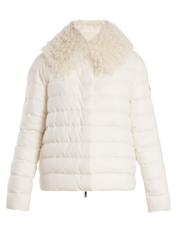 Moncler Gamme Rouge Fur-trimmed Quilted-down Cashmere Jacket