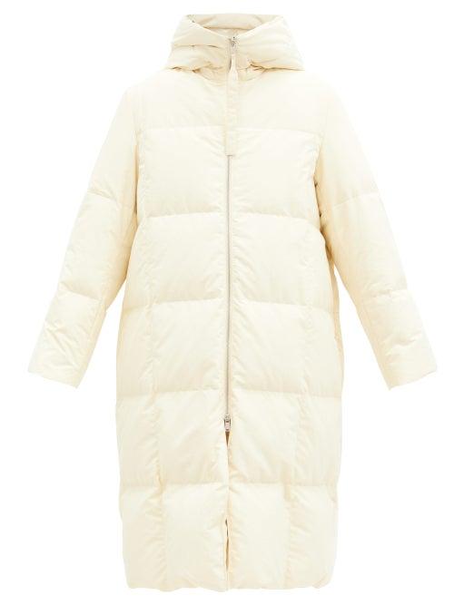 Matchesfashion.com Jil Sander - Harness-strap Quilted-down Shell Hooded Coat - Womens - Cream