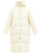 Matchesfashion.com Jil Sander - Harness-strap Quilted-down Shell Hooded Coat - Womens - Cream