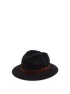 Matchesfashion.com Borsalino - Suede Trim Felt Fedora Hat - Mens - Black