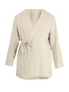 Commas Tie-side Linen Robe