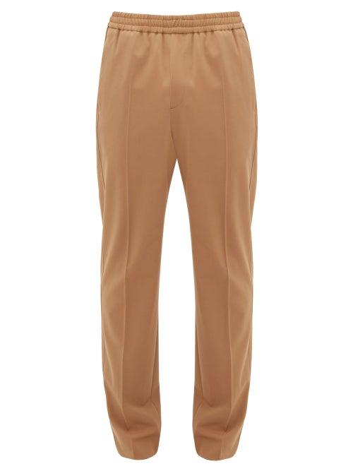 Matchesfashion.com Joseph - Ettrick Elasticated Waist Tapered Twill Trousers - Mens - Camel