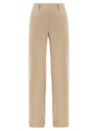 Matchesfashion.com Altuzarra - Luther Wool-blend Wide-leg Trousers - Womens - Beige