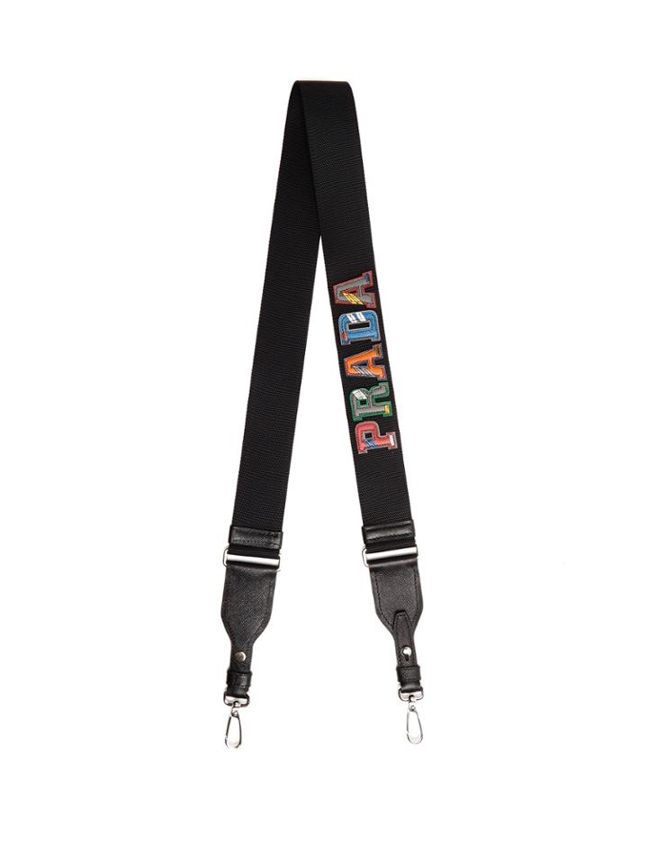 Prada Letter Leather Bag Strap