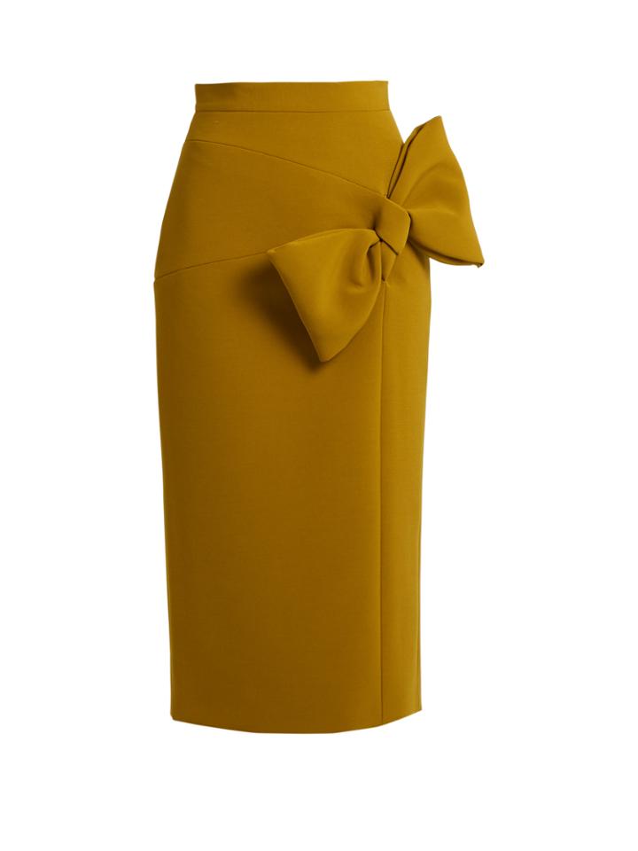 Roksanda Maida Bow-detail Midi Skirt