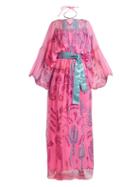 Matchesfashion.com Zandra Rhodes - Archive Ii The 1976 Cactus Gown - Womens - Pink Multi