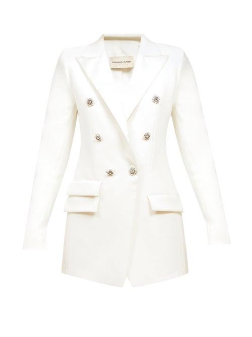 Matchesfashion.com Alexandre Vauthier - Double-breasted Crepe Jacket - Womens - White