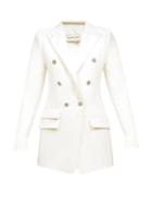 Matchesfashion.com Alexandre Vauthier - Double-breasted Crepe Jacket - Womens - White