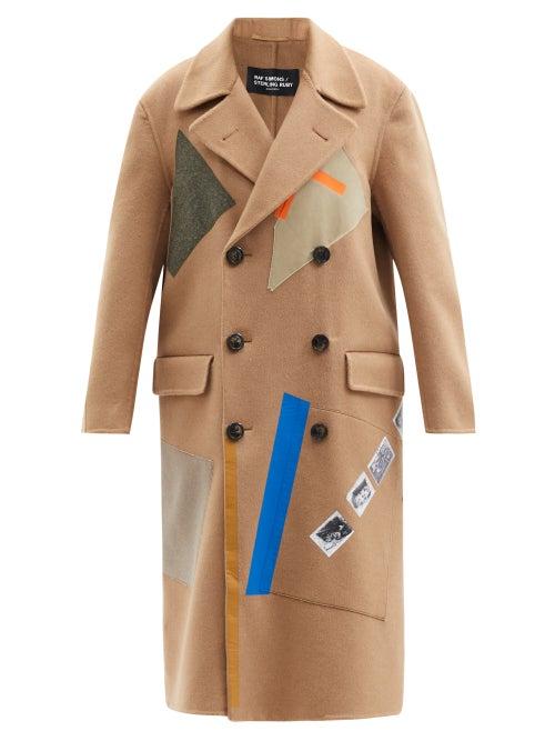 Matchesfashion.com Raf Simons - Aw14 Sterling Ruby Appliqu Wool-blend Coat - Womens - Camel