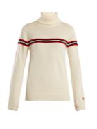 Perfect Moment Orelle Striped Rool-neck Wool-knit Sweater