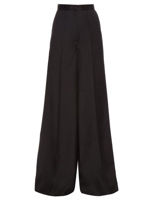 Matchesfashion.com Racil - Texas Wide Leg Tuxedo Trousers - Womens - Black