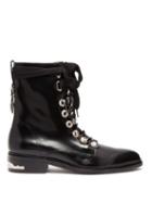Matchesfashion.com Toga - Polished Leather Ankle Boots - Womens - Black