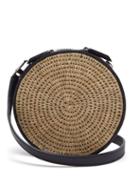 Matchesfashion.com Khokho - Sindi Leather Trimmed Basket Bag - Womens - Black Cream