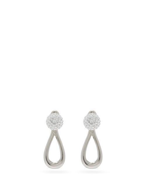 Matchesfashion.com Loewe - Drop Crystal-embellished Earrings - Womens - Crystal