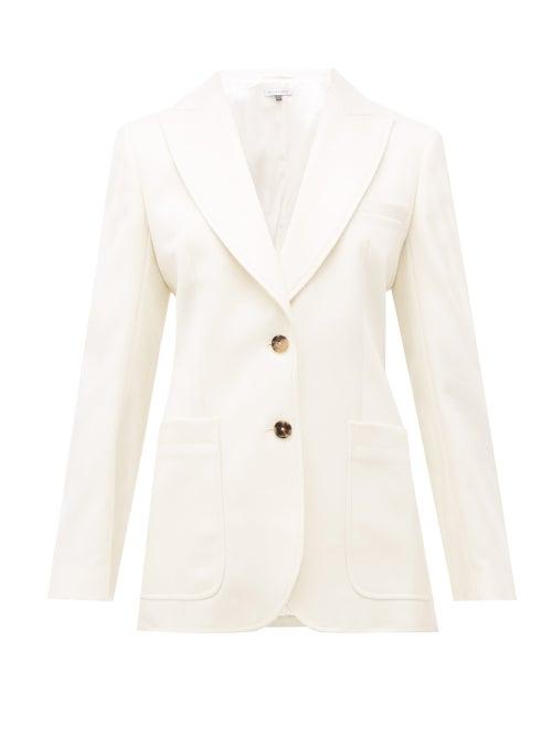 Matchesfashion.com Bella Freud - Saint James Wool Cavalry Twill Blazer - Womens - White