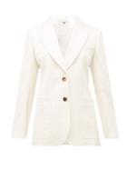 Matchesfashion.com Bella Freud - Saint James Wool Cavalry Twill Blazer - Womens - White