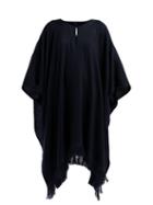 Matchesfashion.com Ryan Roche - Woven Cashmere Kaftan - Womens - Navy