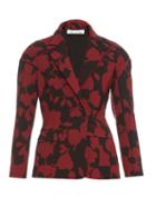 Oscar De La Renta Single-breasted Floral-brocade Jacket