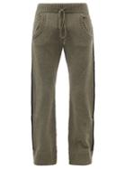 Maison Margiela - Striped Wool Track Pants - Mens - Green