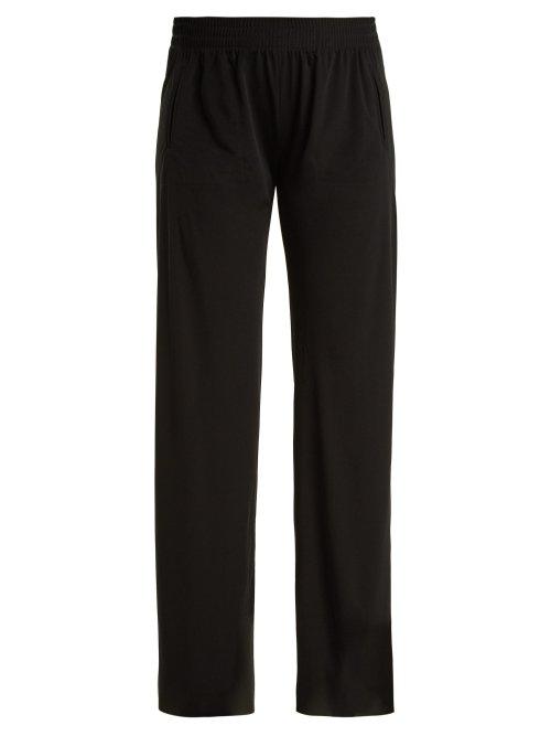 Matchesfashion.com Norma Kamali - High Rise Jersey Trousers - Womens - Black