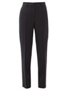 Matchesfashion.com Gabriela Hearst - Francisco Wool-blend Straight-leg Trousers - Womens - Dark Navy