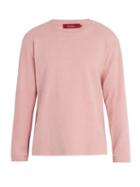 Matchesfashion.com Sies Marjan - Crew Neck Cotton Blend Chenille Sweatshirt - Mens - Pink