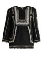 Rebecca Taylor Esme Embroidered Cotton Blouse