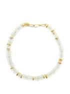 Matchesfashion.com Lizzie Fortunato - Laguana Recycled-bead & 18kt Gold-plated Necklace - Womens - Light Blue