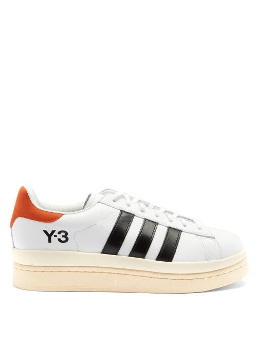 Matchesfashion.com Y-3 - Hicho Leather Trainers - Mens - White