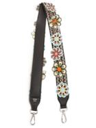 Matchesfashion.com Fendi - Strap You Floral Macram Leather Bag Strap - Womens - Black Multi