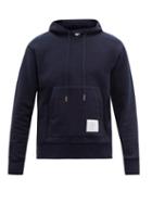 Mens Rtw Thom Browne - Tricolour-striped Cotton-jersey Hooded Sweatshirt - Mens - Navy