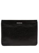 Matchesfashion.com Balenciaga - Explorer Grained Leather Pouch - Mens - Black Multi