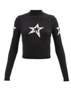 Perfect Moment - Star-jacquard Merino Sweater - Womens - Black