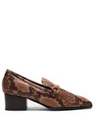 Stella Mccartney Python-effect Faux-leather Block-heel Loafers