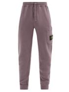 Matchesfashion.com Stone Island - Logo-patch Cotton-jersey Track Pants - Mens - Purple