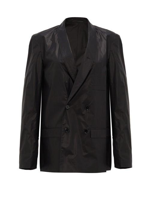Matchesfashion.com Lemaire - Double-breasted Cotton-sateen Jacket - Womens - Black