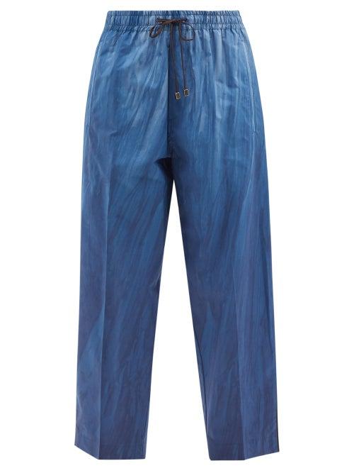 F.r.s - For Restless Sleepers - Jeff Printed Cotton Pyjama Trousers - Womens - Light Blue