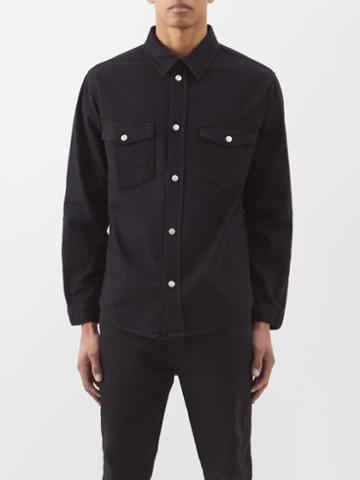 Frame - Flap-pocket Denim Shirt - Mens - Black