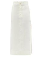 Matchesfashion.com Jacquemus - Terraio High-rise Linen Skirt - Womens - Light Beige