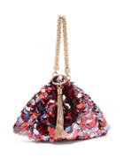 Matchesfashion.com Jimmy Choo - Callie Sequinned Satin Clutch Bag - Womens - Red Multi