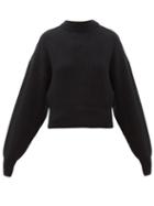 Matchesfashion.com Cordova - Megve Cropped Ribbed-knit Wool Sweater - Womens - Black