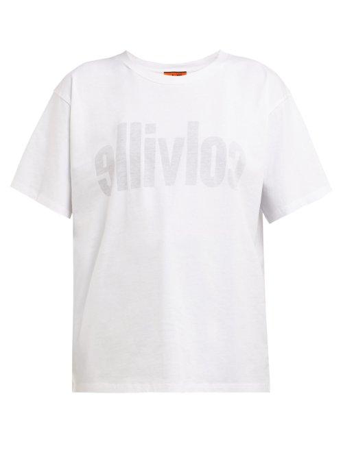 Matchesfashion.com Colville - Logo Printed Cotton Jersey T Shirt - Womens - White Multi