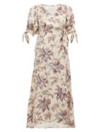 Matchesfashion.com Sir - Avery Floral Print Silk Wrap Dress - Womens - Multi